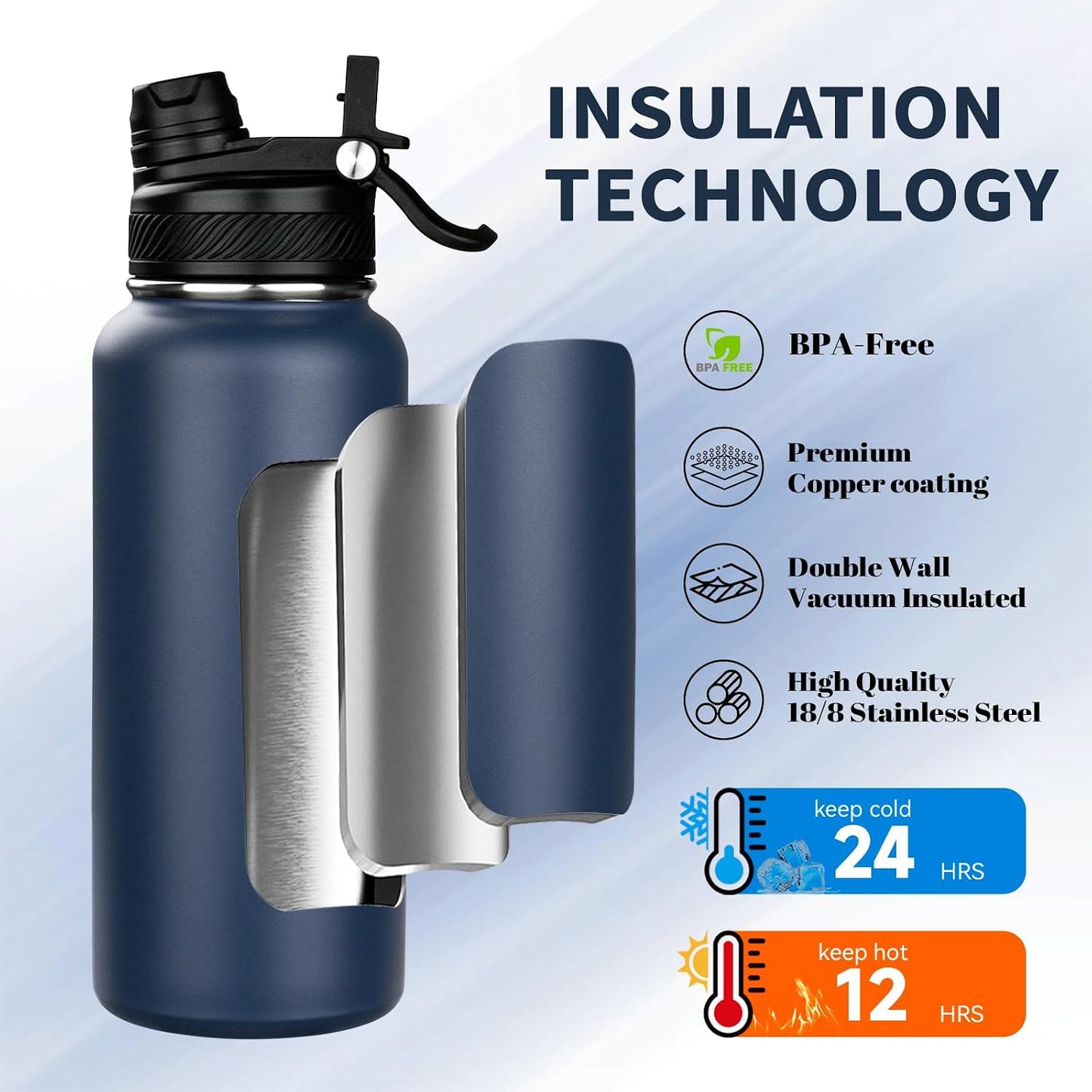 32 oz Water Bottle Laser Engraved Customizable with Name