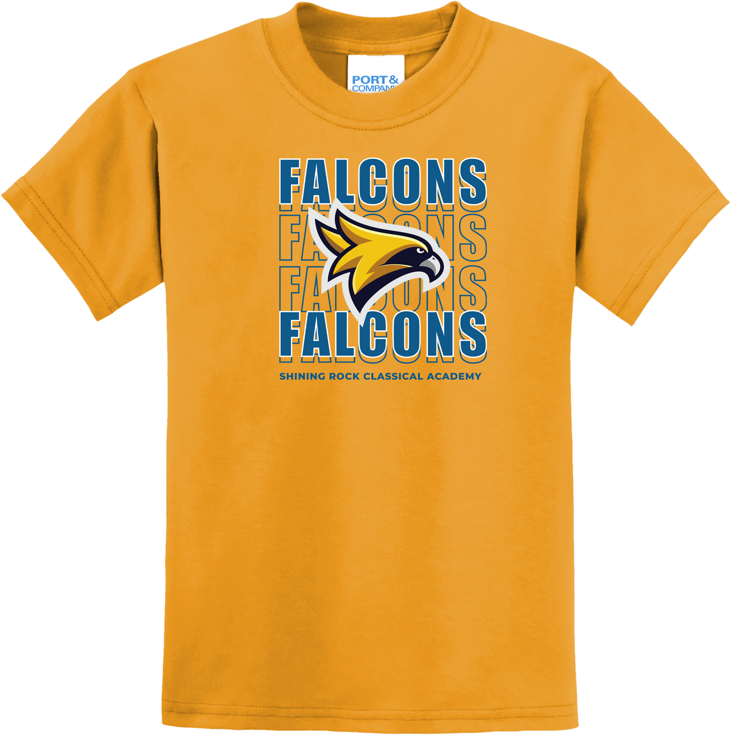 Falcon Cascade Design T Shirt - Shining Rock Classical Academy Spirit Wear