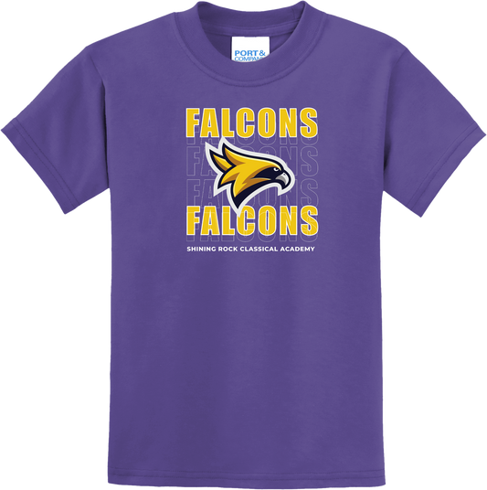 Falcon Cascade Design T Shirt - Shining Rock Classical Academy Spirit Wear