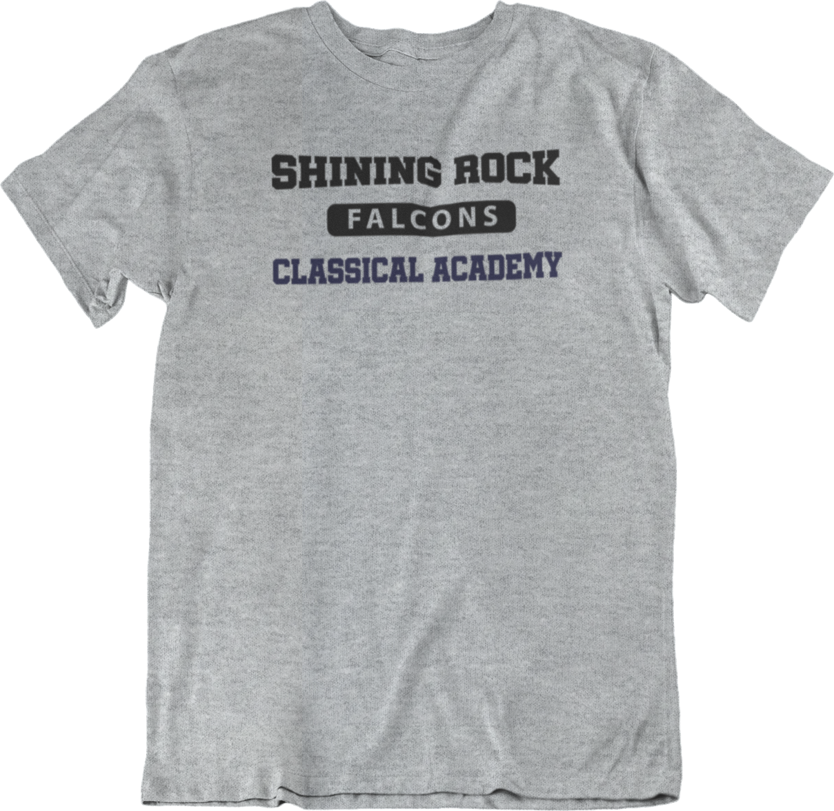 Varsity Style Short or Long Sleeve T Shirt - Shining Rock Classical Academy Spirit Wear